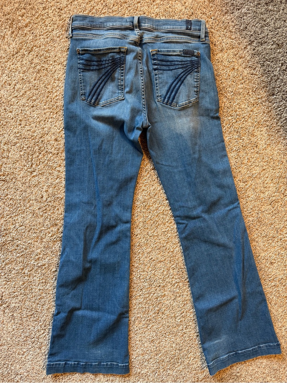 7 For All Mankind Women's Medium Blue Flare Jeans